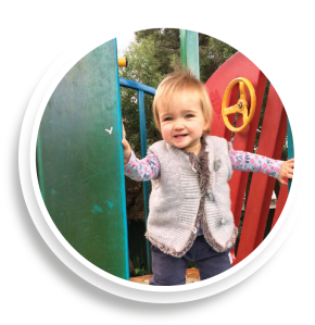 Cutest toddler ever - happy in playground